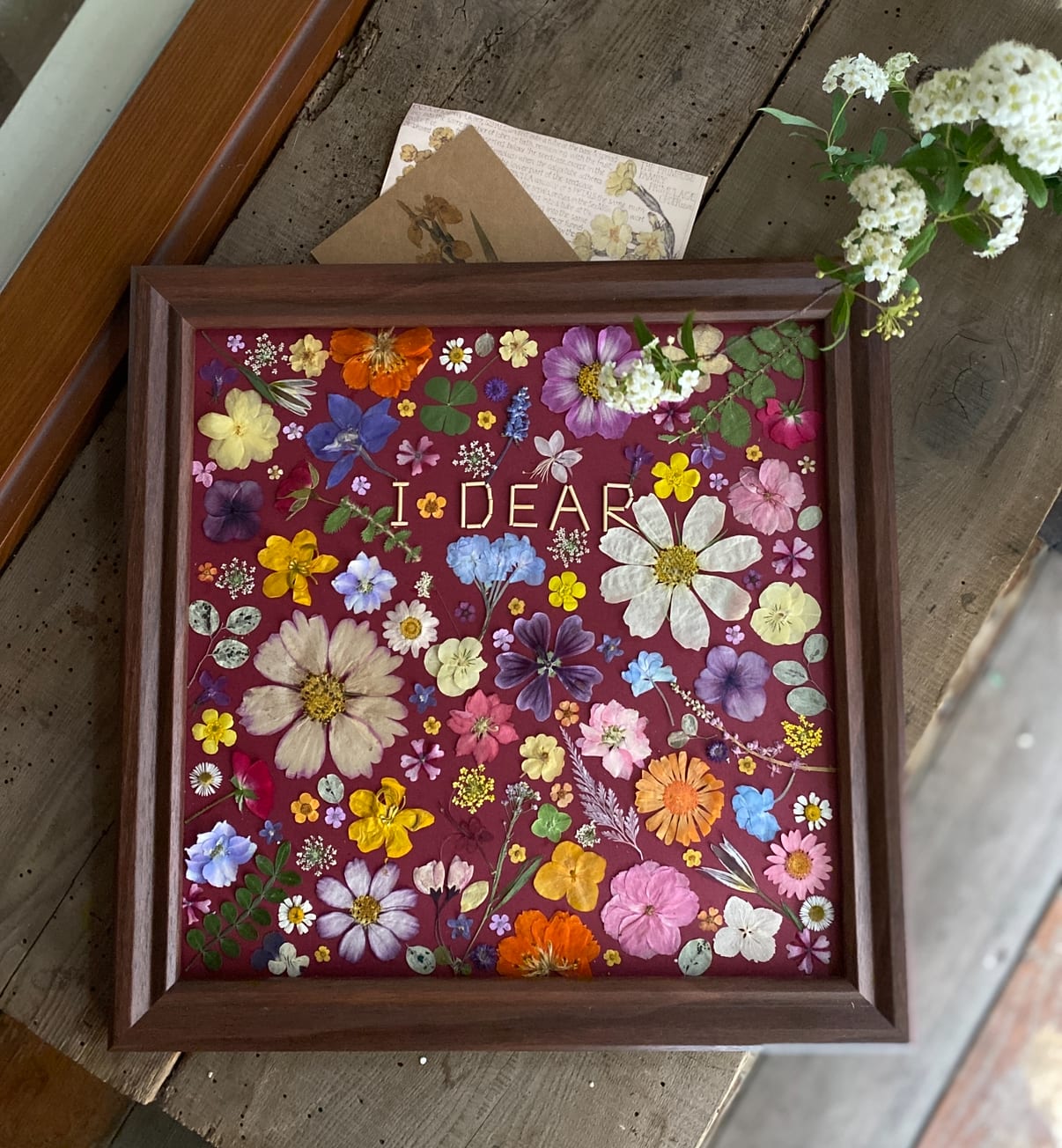 Pressed flower art
