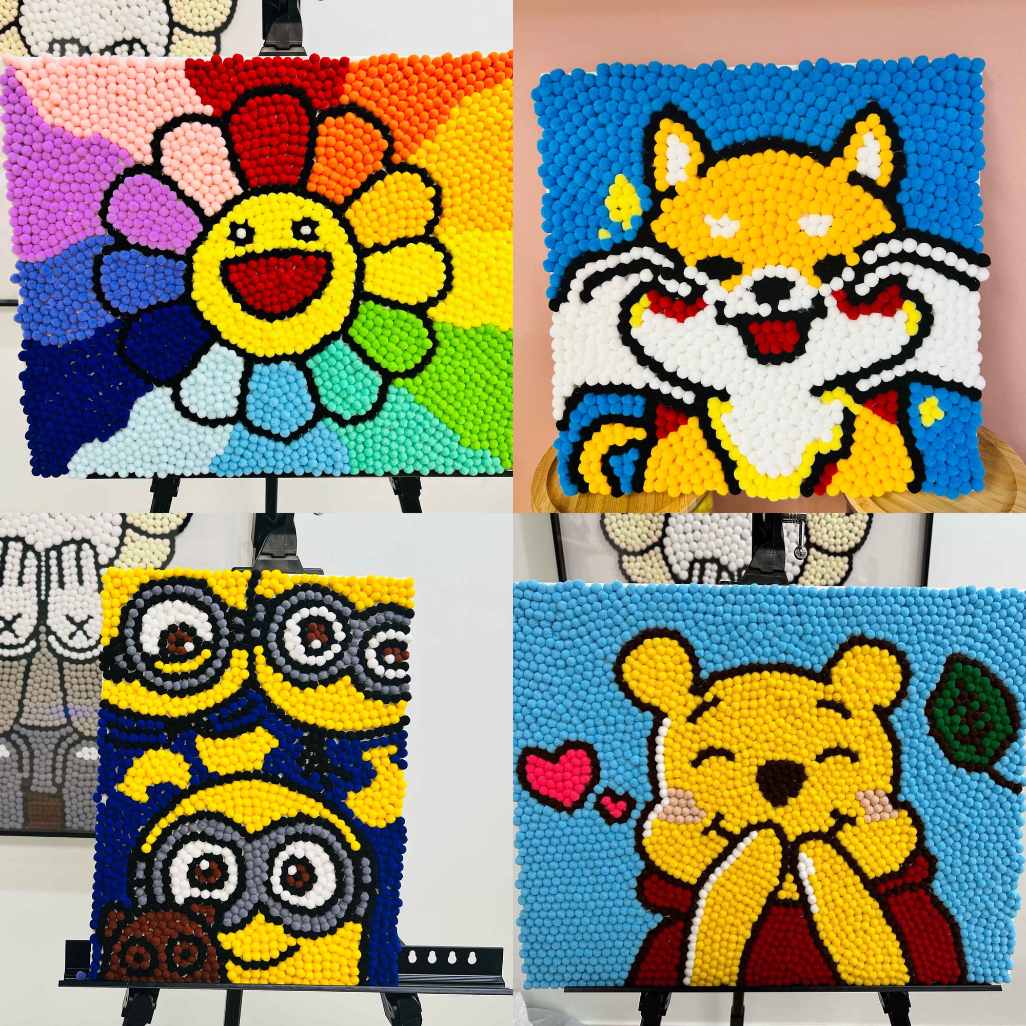 Pompom ball art