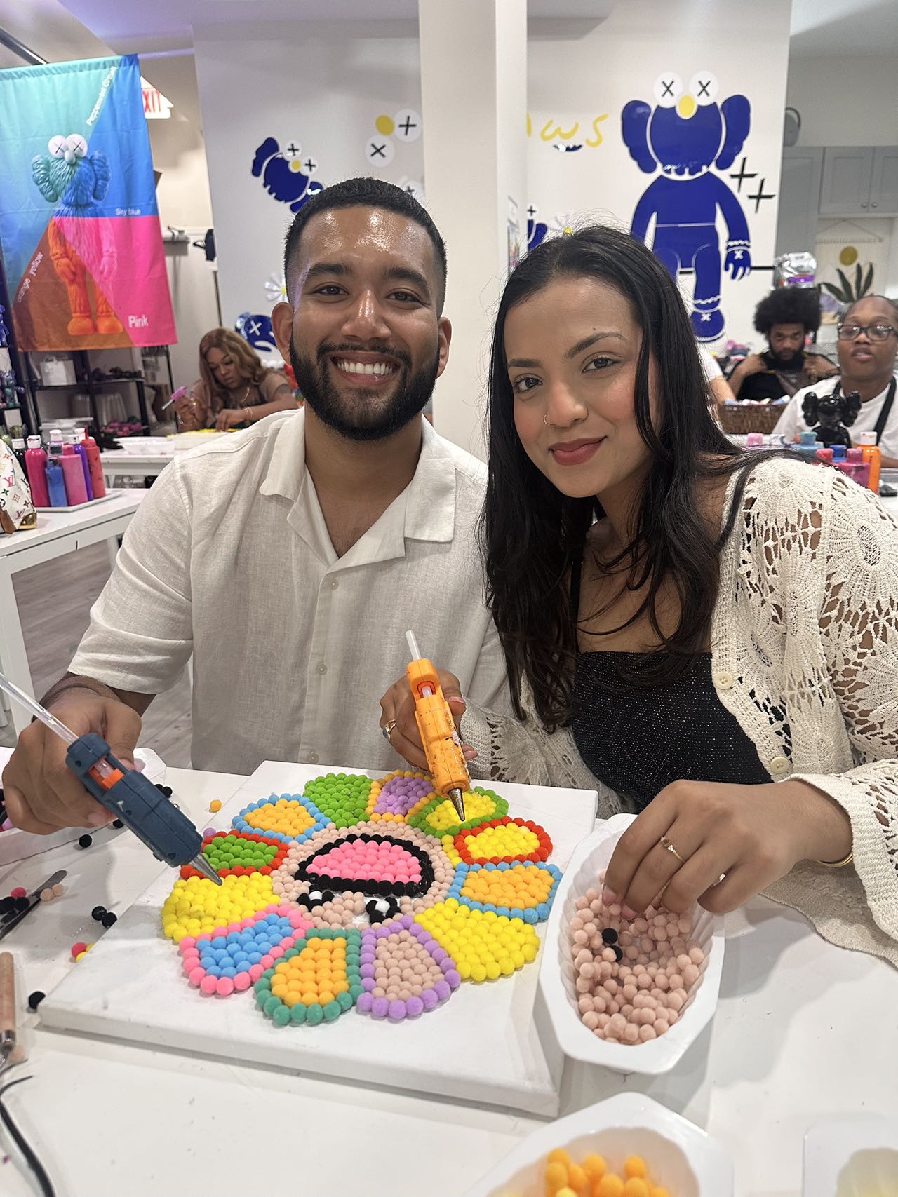 Pompom ball art