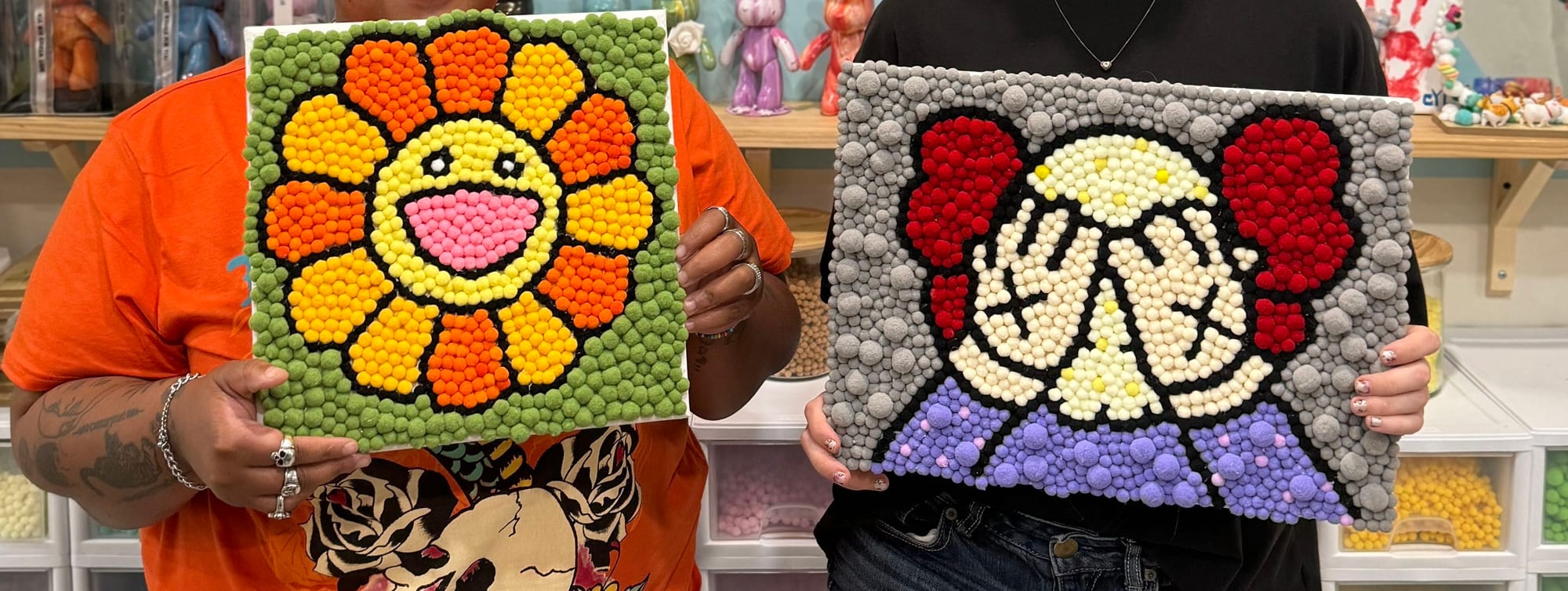 Pompom ball art