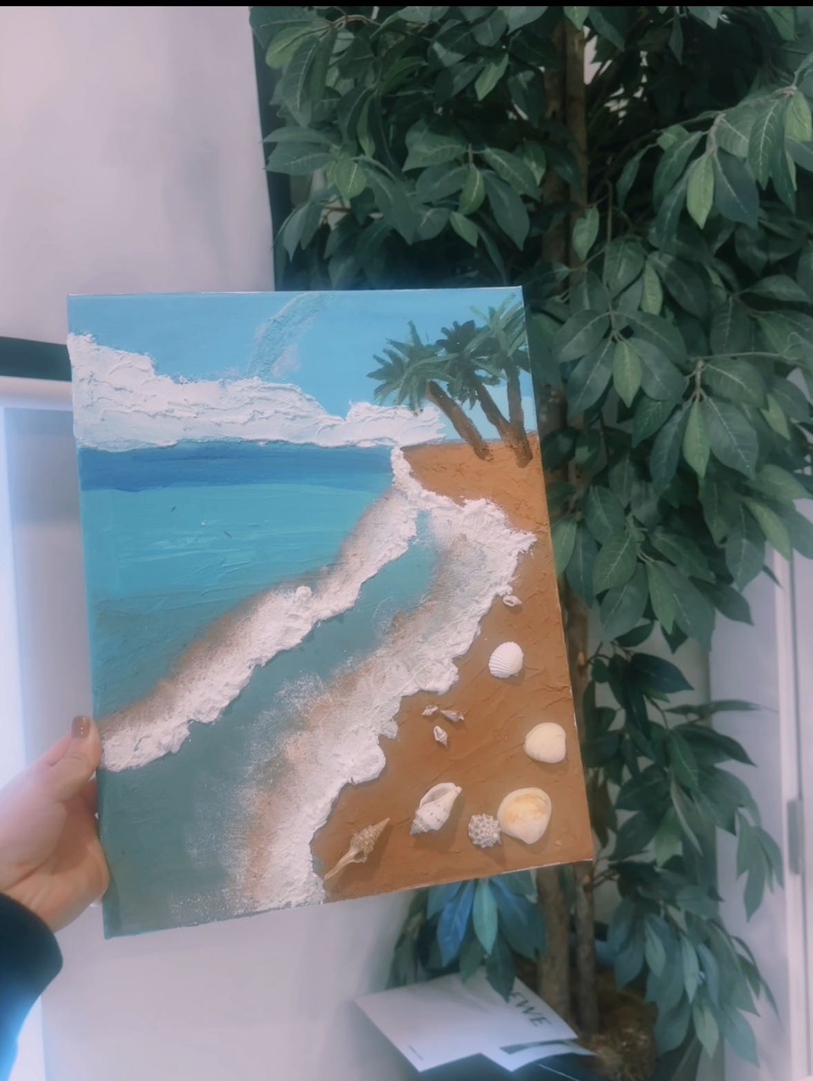 Texture painting canvas